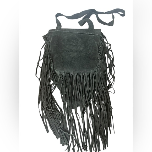 Samvara Black Suede Fridge Crossbody Bag - Picture 3 of 12